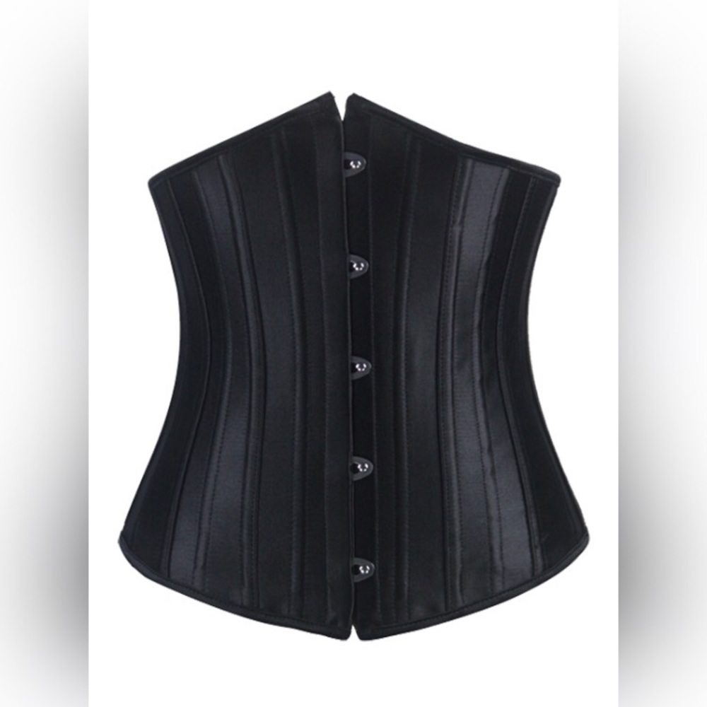 Black Satin Underbust Corset